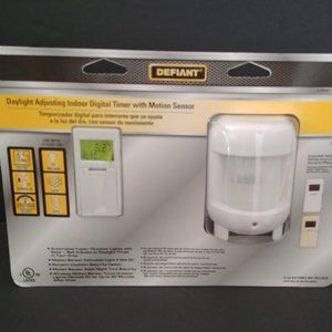 Defiant 7-day indoor in-wall digital timer switch with motion sensor